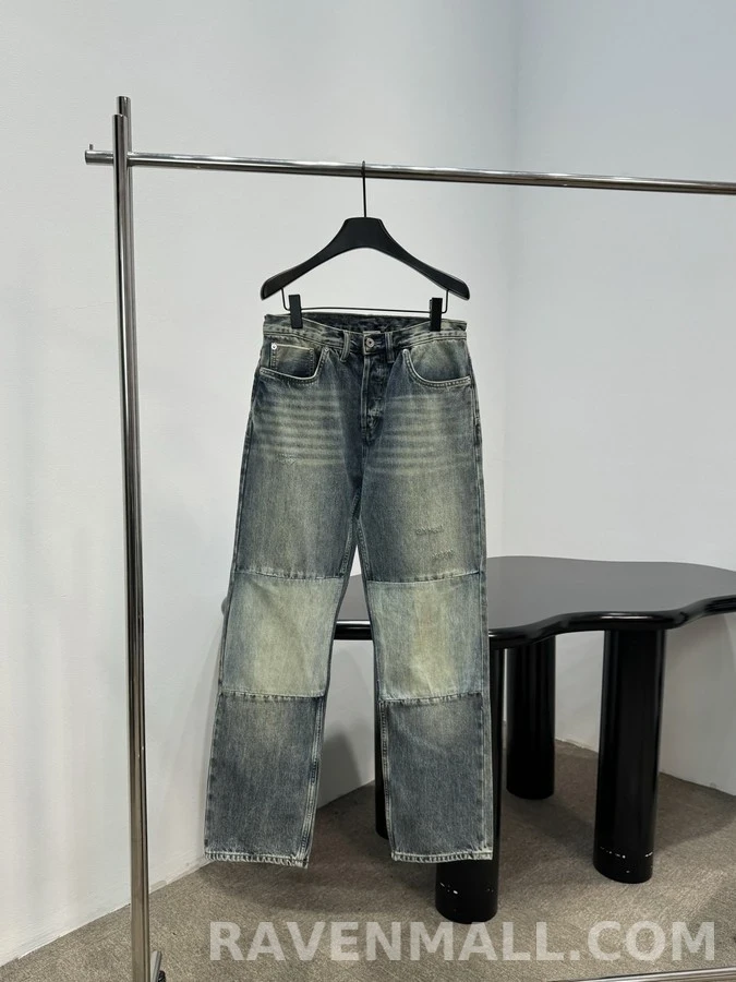 디올 디올 빈티지 워싱 패치워크 데님 팬츠 상세 이미지