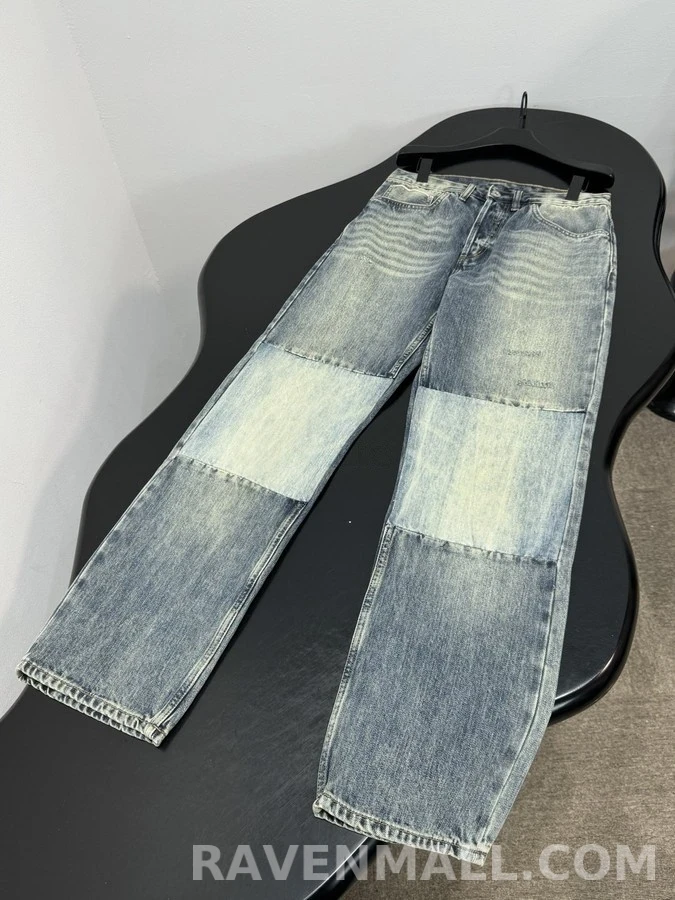 디올 디올 빈티지 워싱 패치워크 데님 팬츠 상세 이미지
