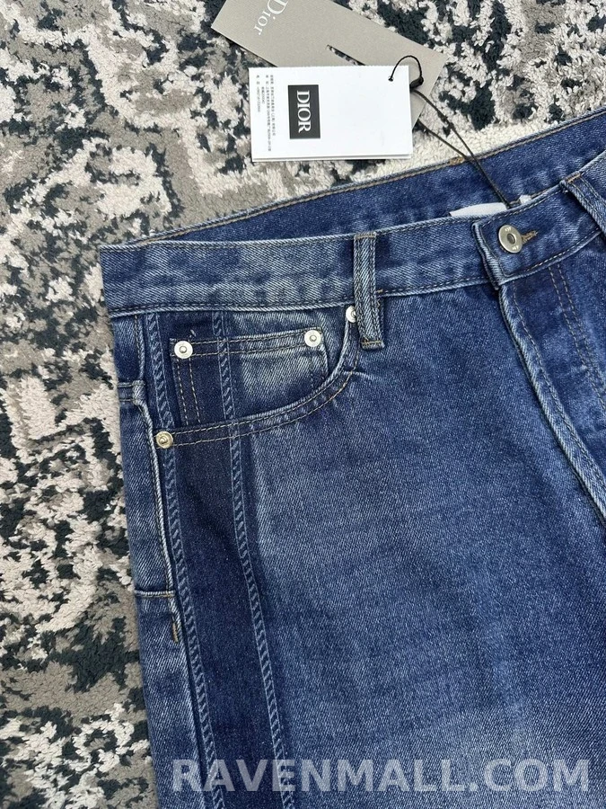 디올 디올 사이드 스트라이프 루즈핏 데님 팬츠 상세 이미지