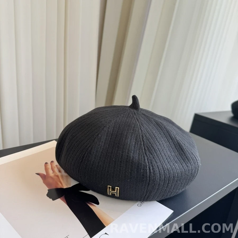 에르메스 에르메스 H 로고 베레모 상세 이미지