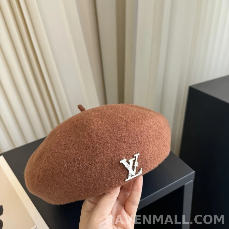 루이비통 루이비통 로고 캐시미어 베레모 상세 이미지