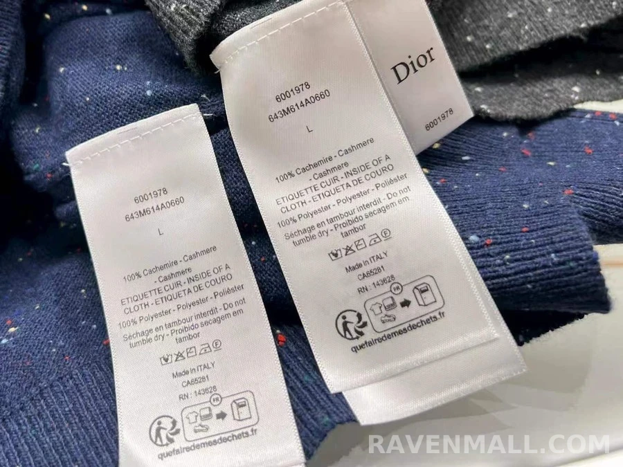 디올 디올 스페클 디엔 자수 울 스웨터 상세 이미지