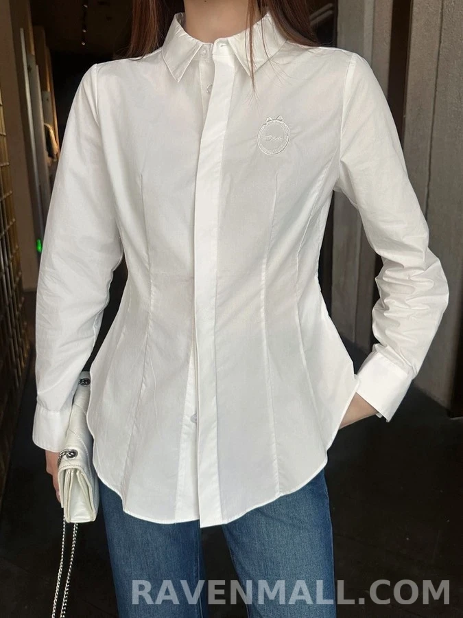 디올 디올 슬림핏 엠블럼 셔츠 상세 이미지