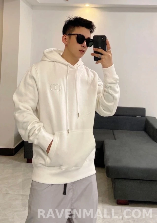 디올 디올 아이콘 자수 후드 티셔츠 상세 이미지