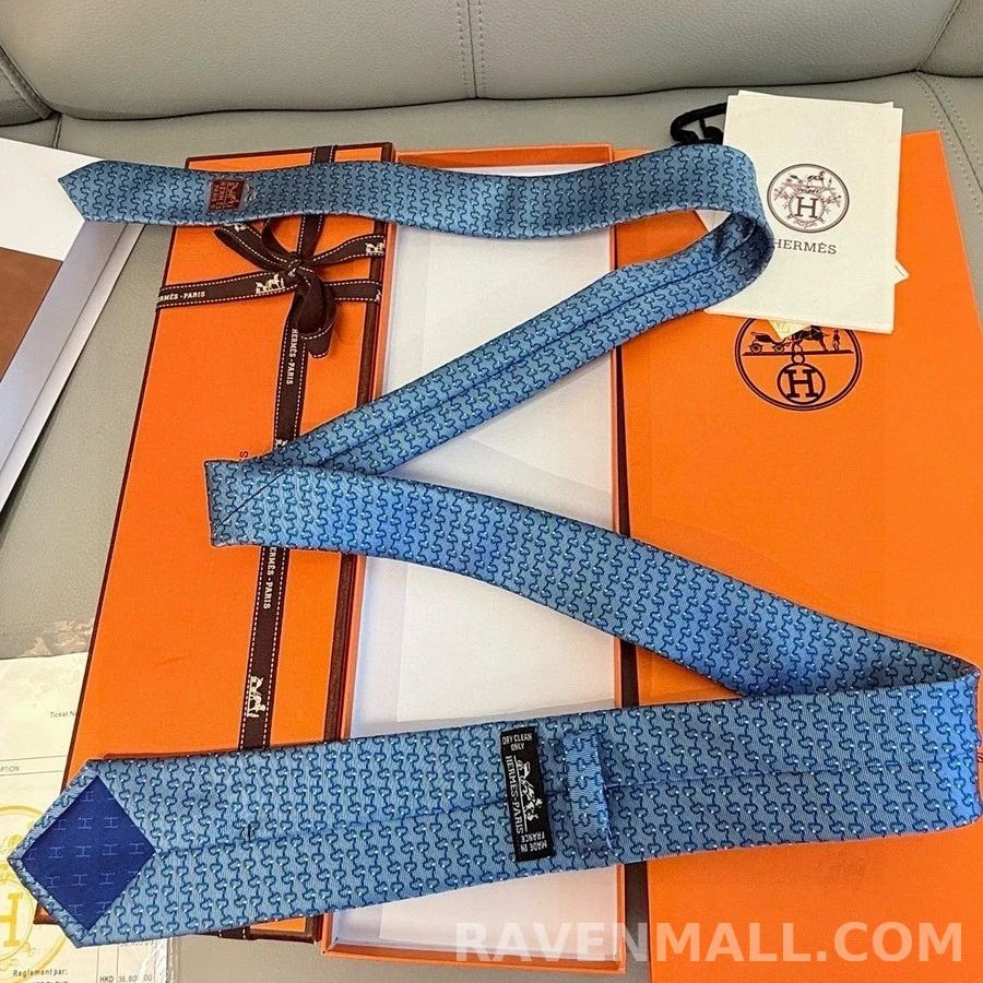 에르메스 에르메스 체인 패턴 넥타이 상세 이미지