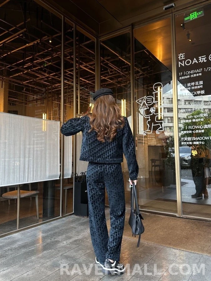 디올 디올 오블리크 벨벳 와이드 팬츠 상세 이미지