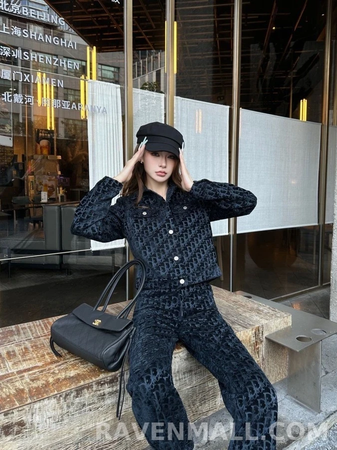 디올 디올 오블리크 벨벳 와이드 팬츠 상세 이미지