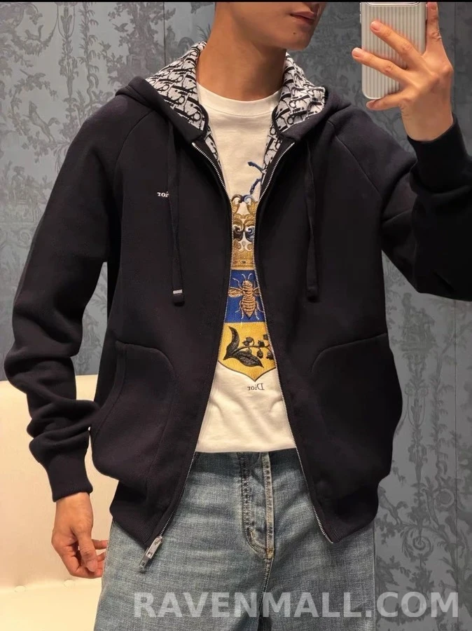 디올 디올 오블리크 안감 후드 집업 상세 이미지