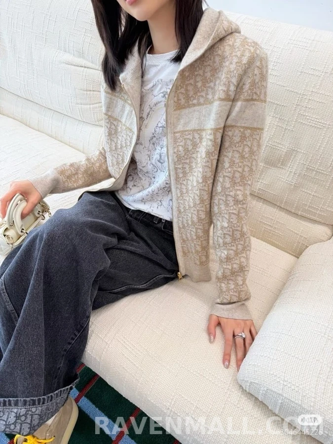디올 디올 오블리크 자카드 양면 후드 집업 상세 이미지