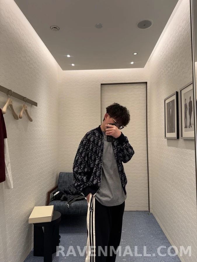 디올 디올 오블리크 패턴 봄버 자켓 상세 이미지