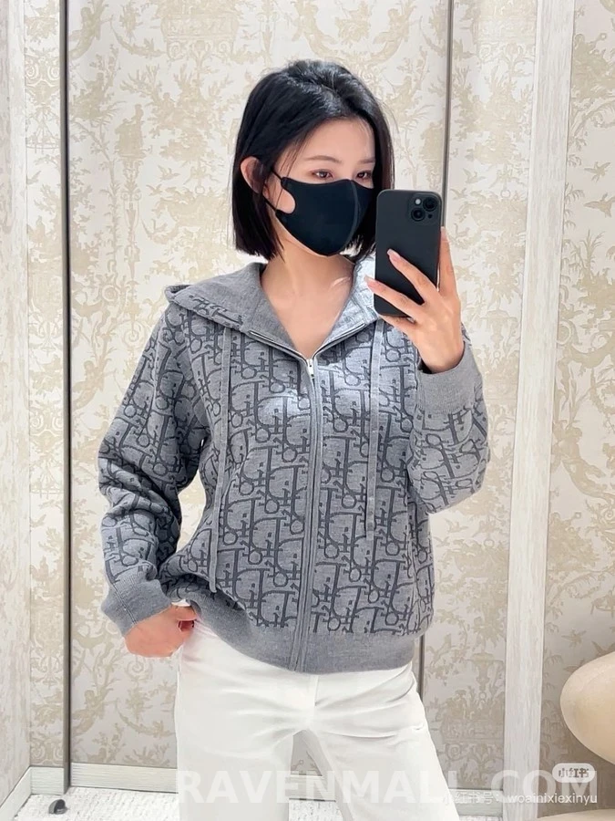디올 디올 오블리크 패턴 집업 후드 상세 이미지