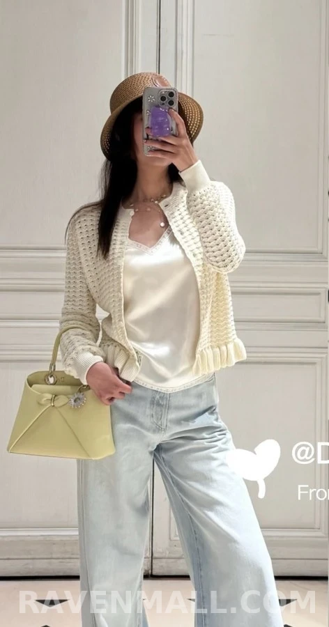 디올 디올 와플 러플 니트 가디건 상세 이미지