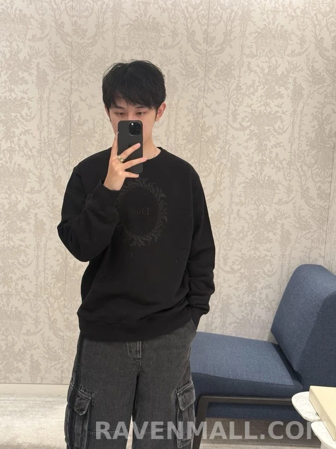 디올 디올 월계관 로고 맨투맨 상세 이미지