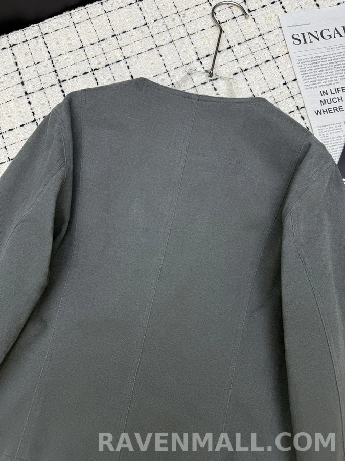 디올 디올 자수 로고 노카라 자켓 상세 이미지