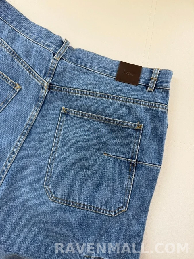 디올 디올 자수 카고 데님 팬츠 상세 이미지