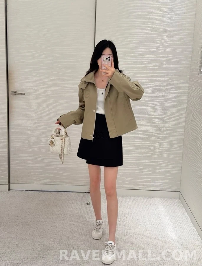 디올 디올 자수 탈착 후드 집업 상세 이미지