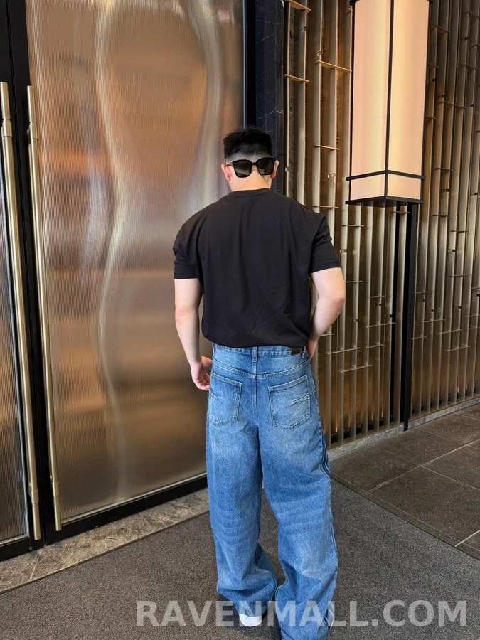 디올 디올 측면 스트라이프 자카드 로고 데님 팬츠 상세 이미지