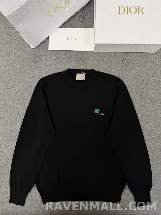 디올 디올 클로버 자수 스웨터 상세 이미지