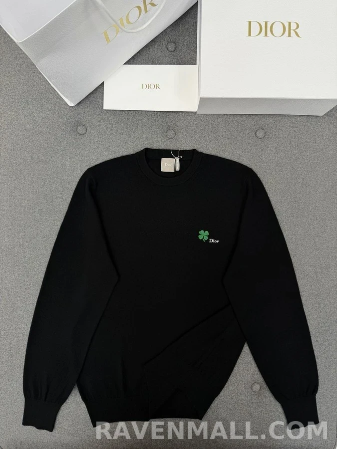 디올 디올 클로버 자수 스웨터 상세 이미지