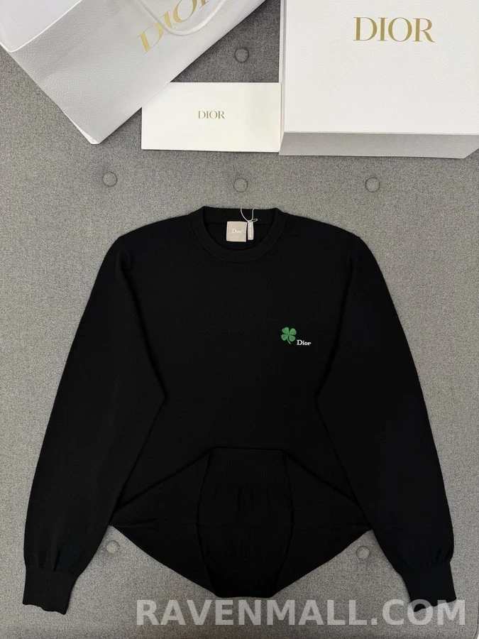디올 디올 클로버 자수 스웨터 상세 이미지