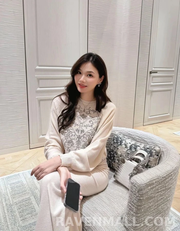 디올 디올 토일 드 쥐 자카드 니트 상세 이미지