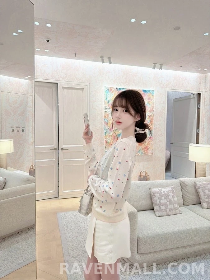 디올 디올 플라워 도트 자수 가디건 상세 이미지