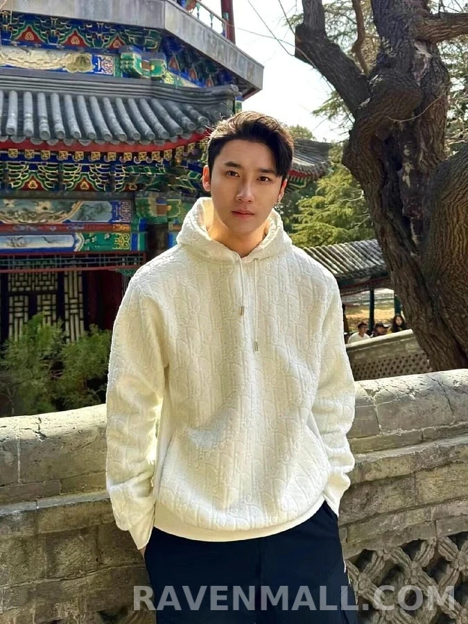 디올 디올 오블리크 자카드 타월 코튼 후드 상세 이미지