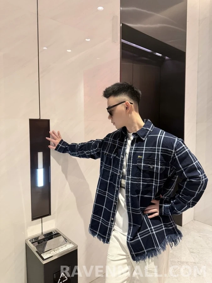 디올 디올 체크 오버셔츠 상세 이미지