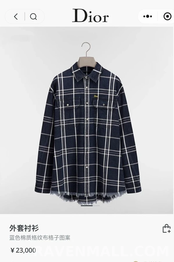 디올 디올 체크 오버셔츠 상세 이미지