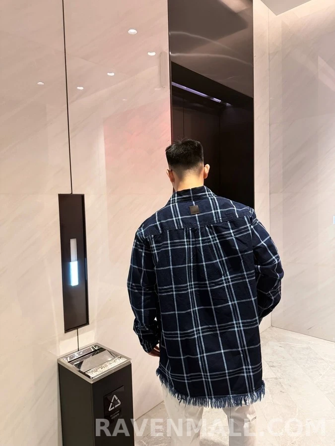 디올 디올 체크 오버셔츠 상세 이미지