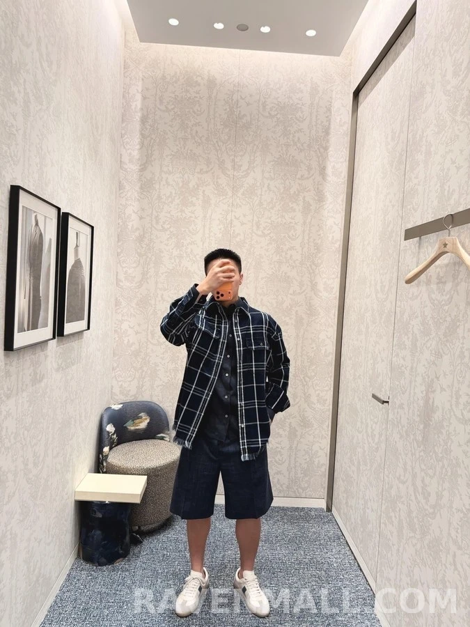 디올 디올 체크 오버셔츠 상세 이미지