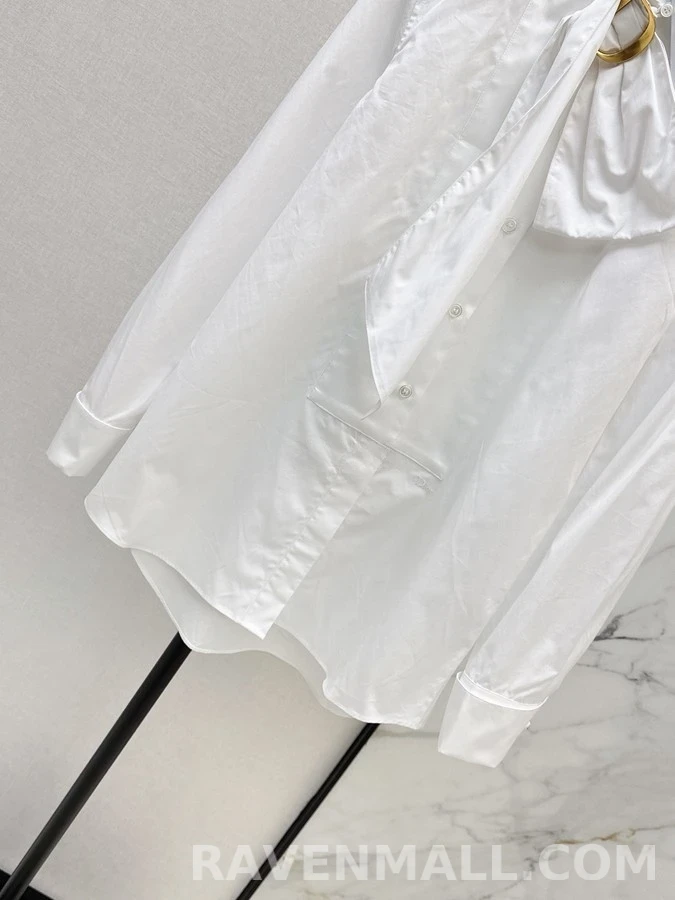 디올 디올 D 로고 타이넥 셔츠 상세 이미지
