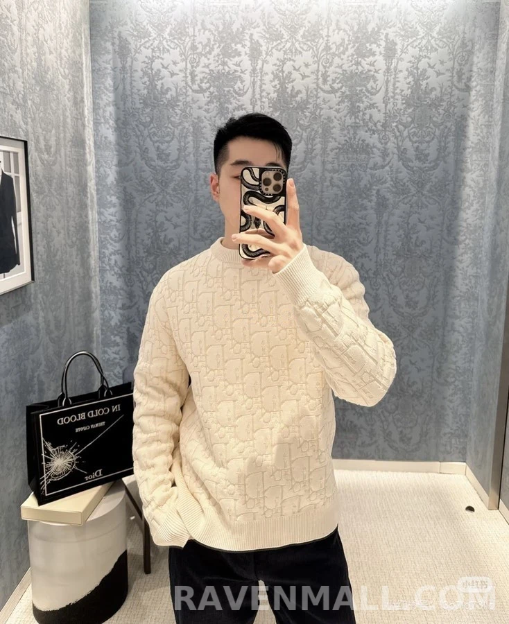 디올 디올 Oblique 엠보싱 니트 상세 이미지