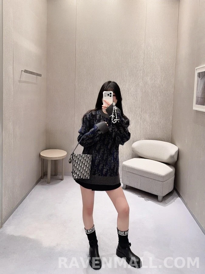 디올 디올 Oblique 자카드 니트 상세 이미지