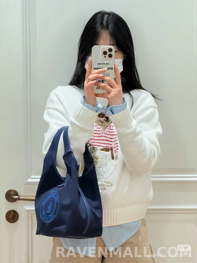 로로피아나 로로피아나 두건 곰돌이 자수 니트 상세 이미지