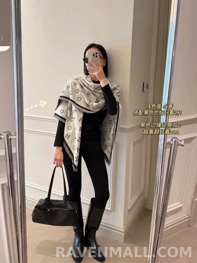 샤넬 샤넬 레터링 로고 스카프 상세 이미지