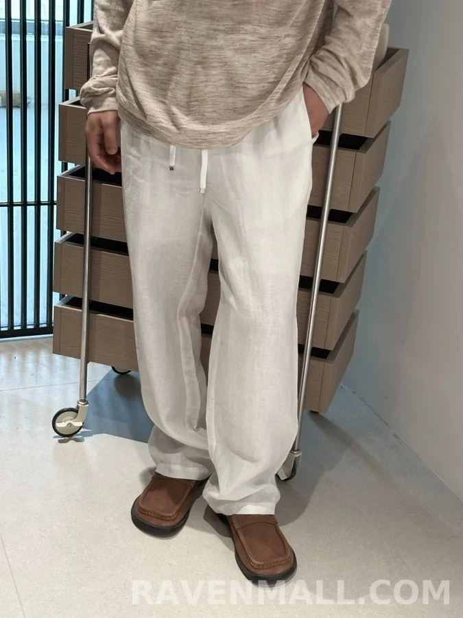 로로피아나 로로피아나 드로스트링 와이드 팬츠 상세 이미지