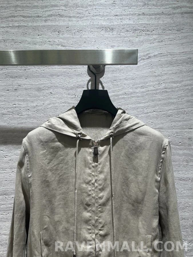 로로피아나 로로피아나 린넨 후드 집업 자켓 상세 이미지