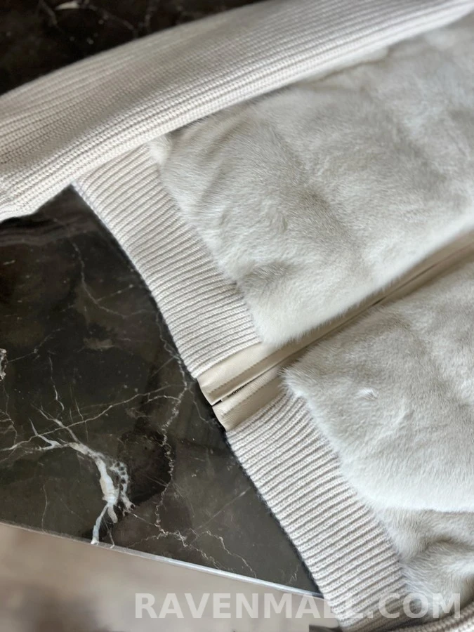 로로피아나 로로피아나 밍크 캐시미어 배색 집업 상세 이미지