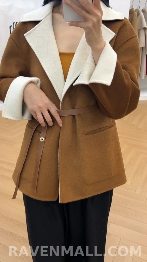 로로피아나 로로피아나 벨티드 더블페이스 자켓 상세 이미지