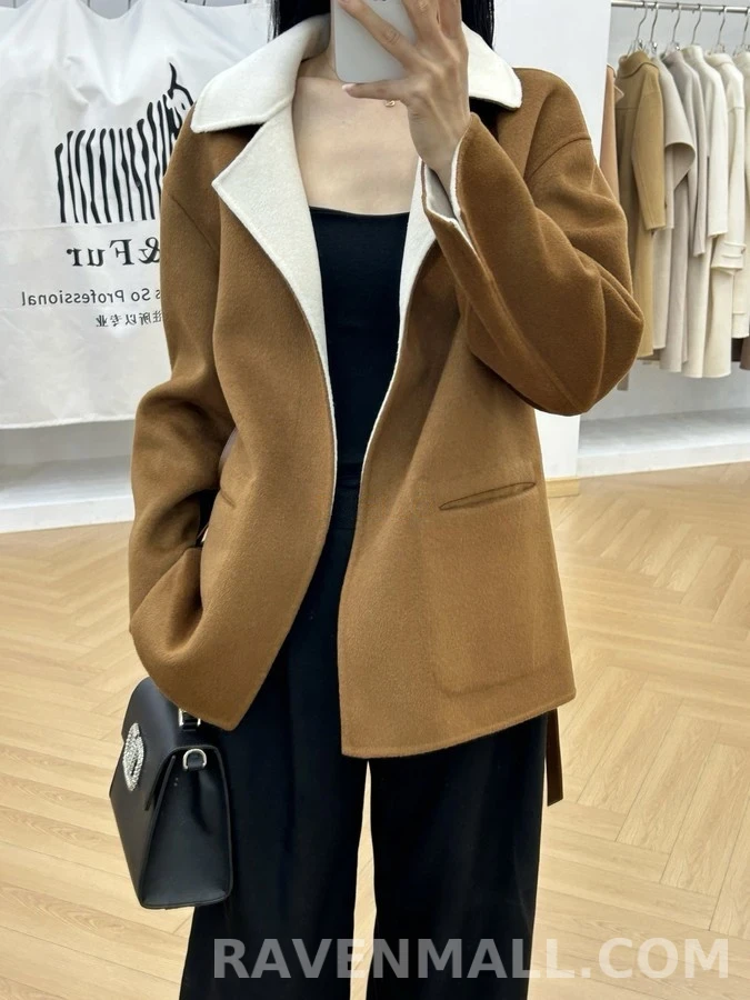 로로피아나 로로피아나 벨티드 더블페이스 자켓 상세 이미지