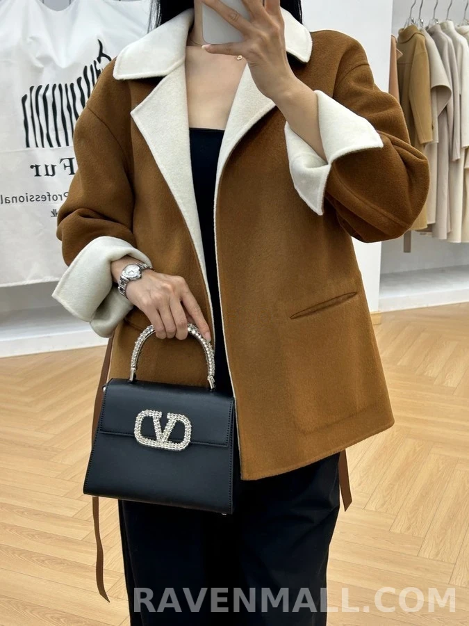 로로피아나 로로피아나 벨티드 더블페이스 자켓 상세 이미지