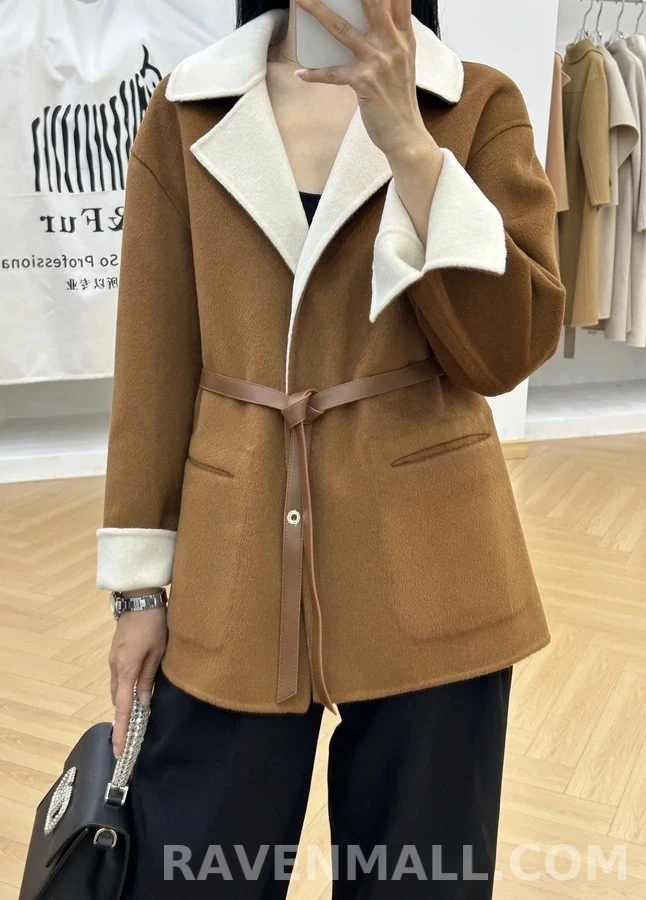로로피아나 로로피아나 벨티드 더블페이스 자켓 상세 이미지