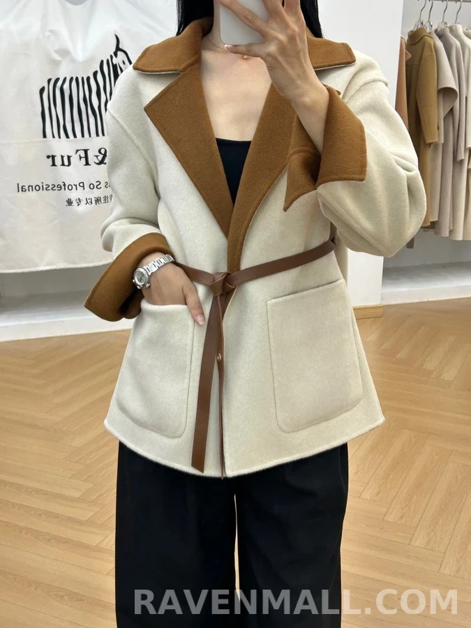 로로피아나 로로피아나 벨티드 더블페이스 자켓 상세 이미지