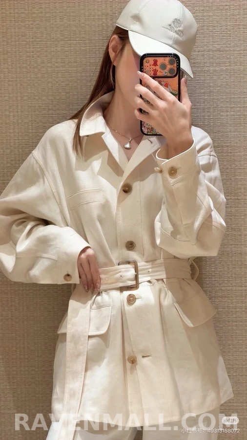로로피아나 로로피아나 벨티드 울 자켓 상세 이미지