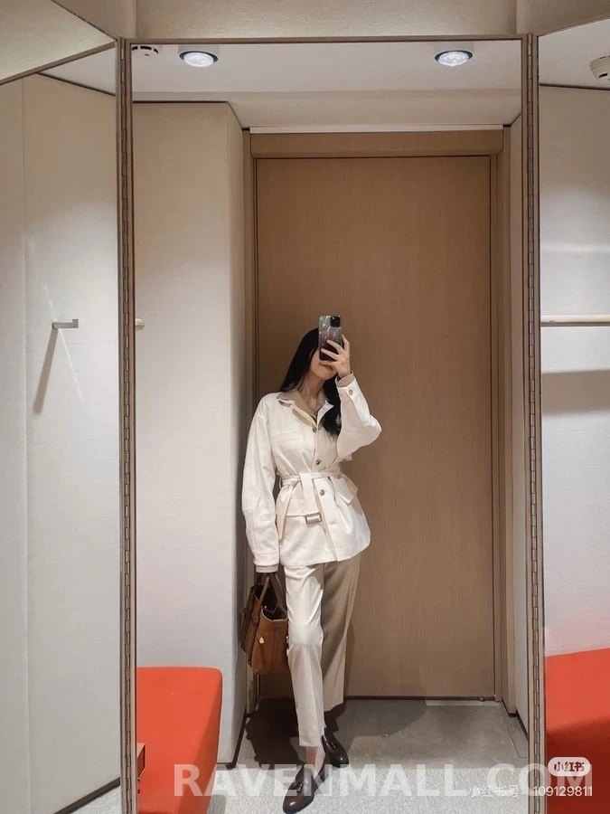 로로피아나 로로피아나 벨티드 울 자켓 상세 이미지