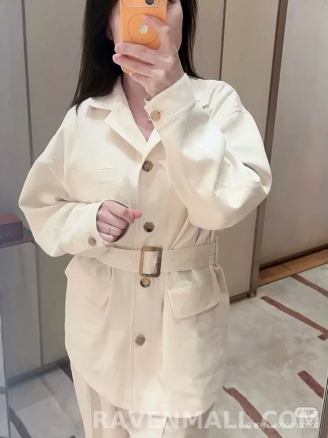 로로피아나 로로피아나 벨티드 울 자켓 상세 이미지