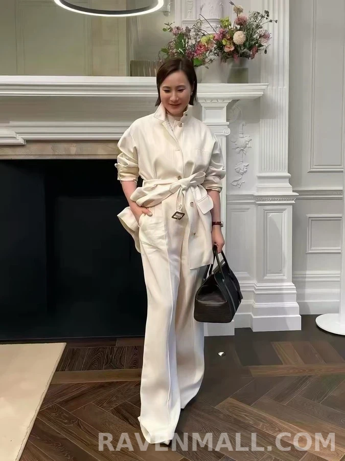 로로피아나 로로피아나 벨티드 울 자켓 상세 이미지