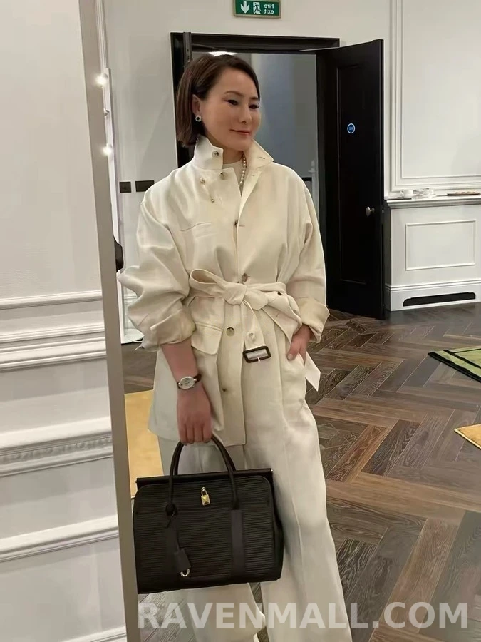 로로피아나 로로피아나 벨티드 울 자켓 상세 이미지