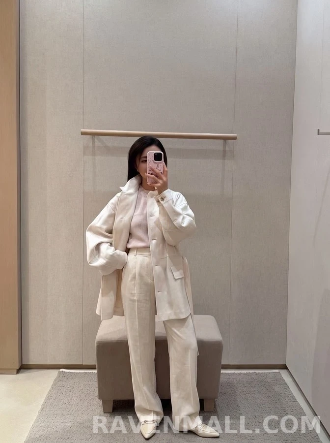 로로피아나 로로피아나 벨티드 울 자켓 상세 이미지